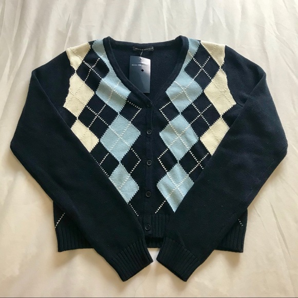 BNWOT brandy melville argyle elizabeth sweater - Picture 1 of 2
